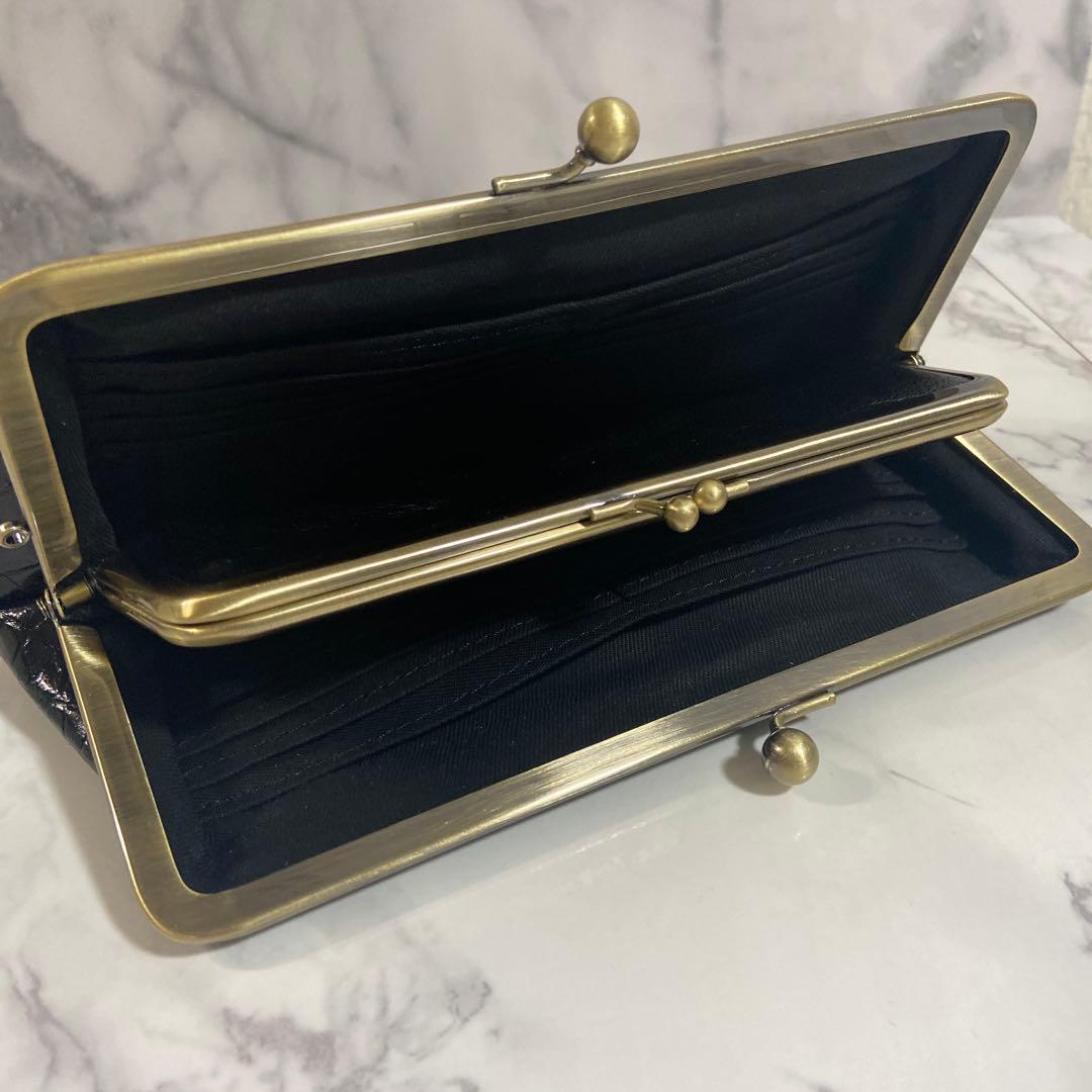 RARA　ハンドメイド本革親子がま口長財布