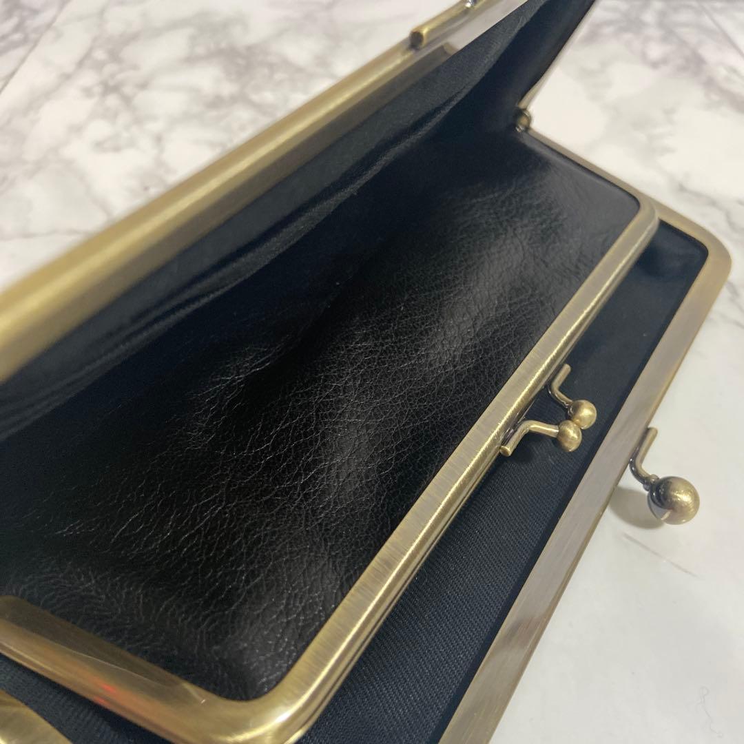 RARA　ハンドメイド本革親子がま口長財布