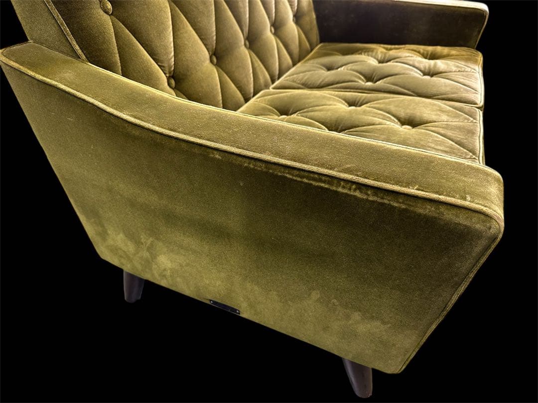 【送料込み】カリモク60 2人掛けソファー モケットグリーン