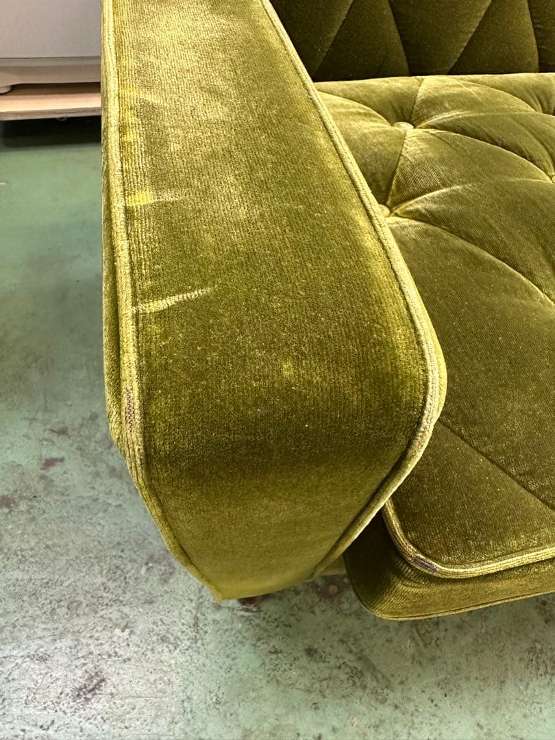 【送料込み】カリモク60 2人掛けソファー モケットグリーン