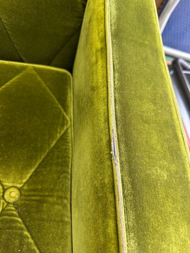 【送料込み】カリモク60 2人掛けソファー モケットグリーン