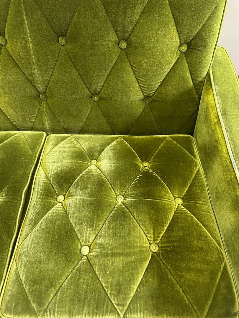 【送料込み】カリモク60 2人掛けソファー モケットグリーン