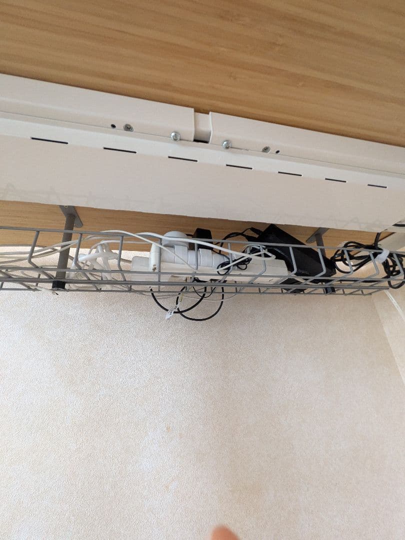 Flexispot e7 昇降式デスク 幅120cm 竹天板 ケーブルトレー付き