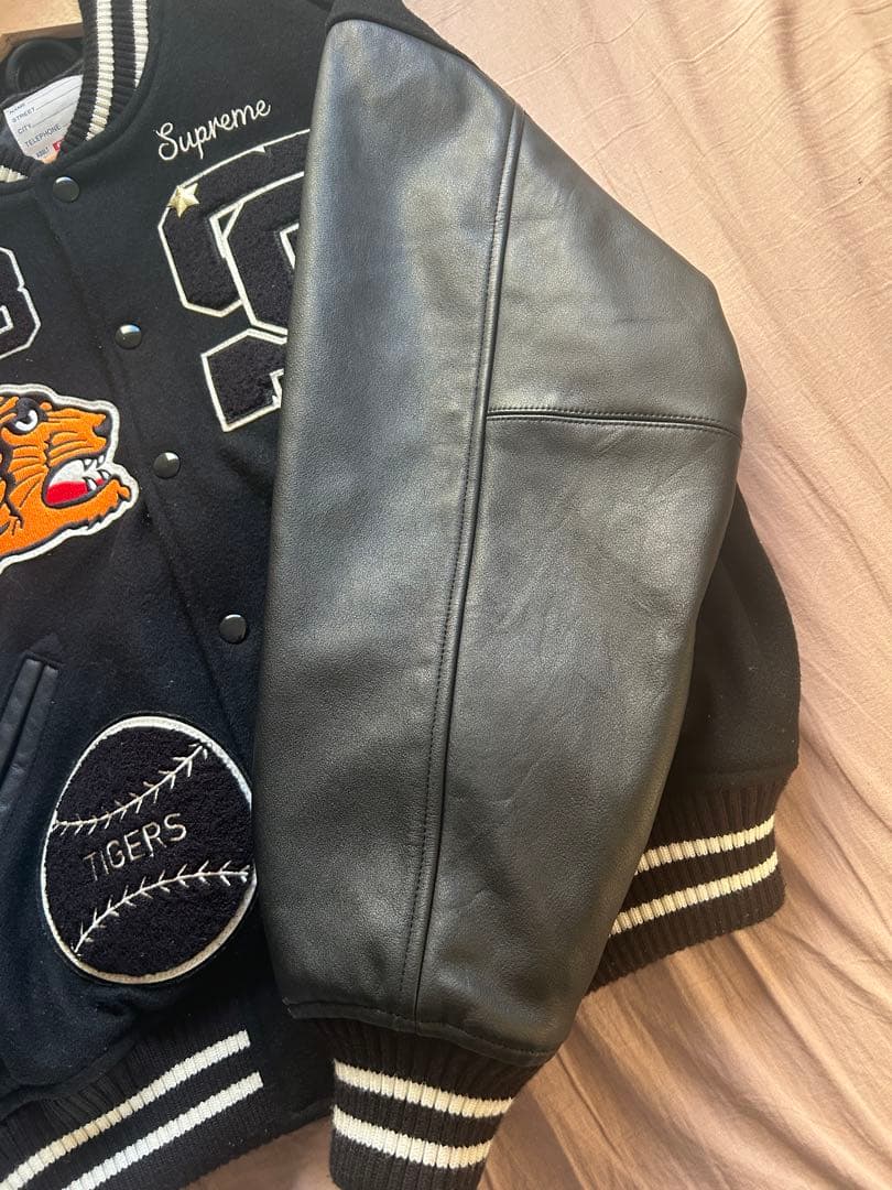 Supreme Tiger Varsity Jacket \"Black 正規品