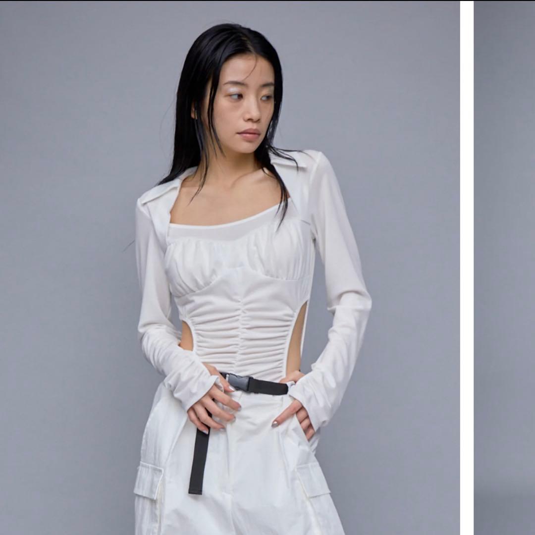 THINGS THAT MATTER ジャージーボディスーツ　白