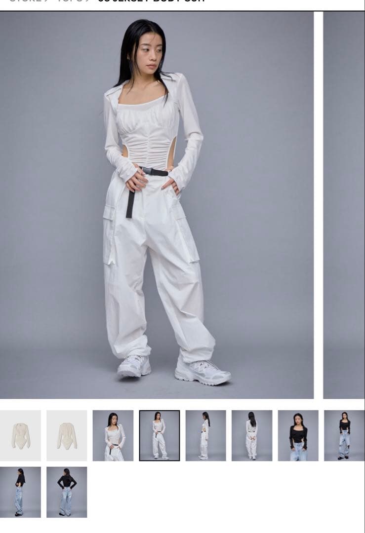 THINGS THAT MATTER ジャージーボディスーツ　白