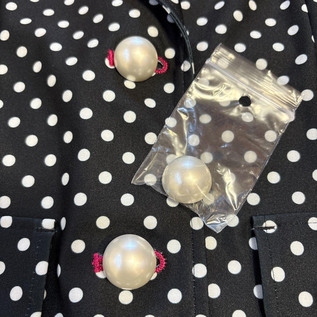 美品 25SS レジーナロマンティコ ドットジャケット パールボタン 36