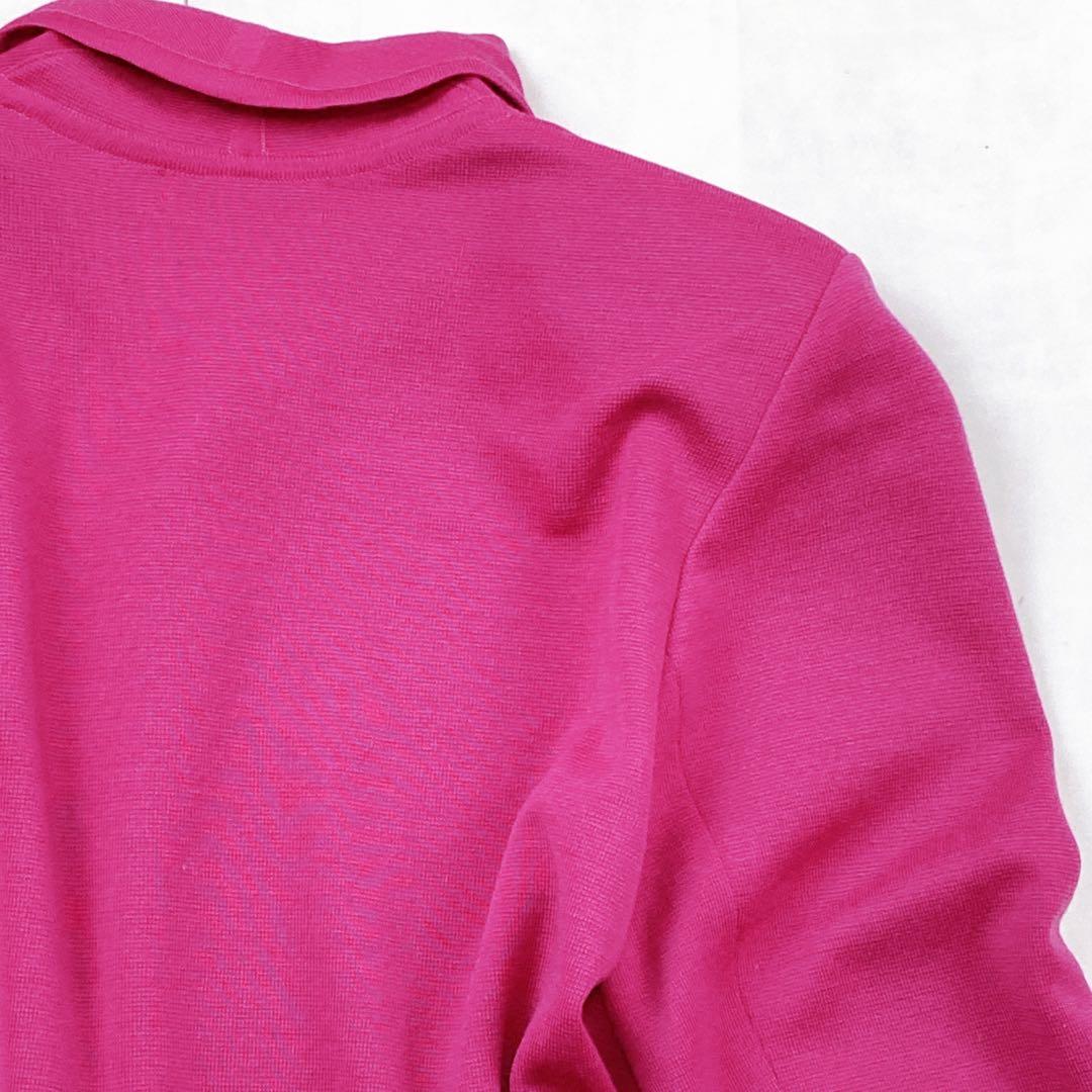 イブサンローラン ニットジャケット 金ボタン ダブル カーディガン ピンク