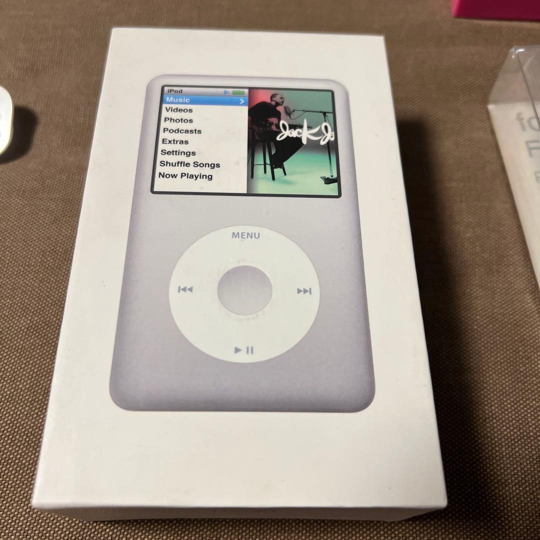 iPod classic 120GB シルバー　セット　レザーケース新品