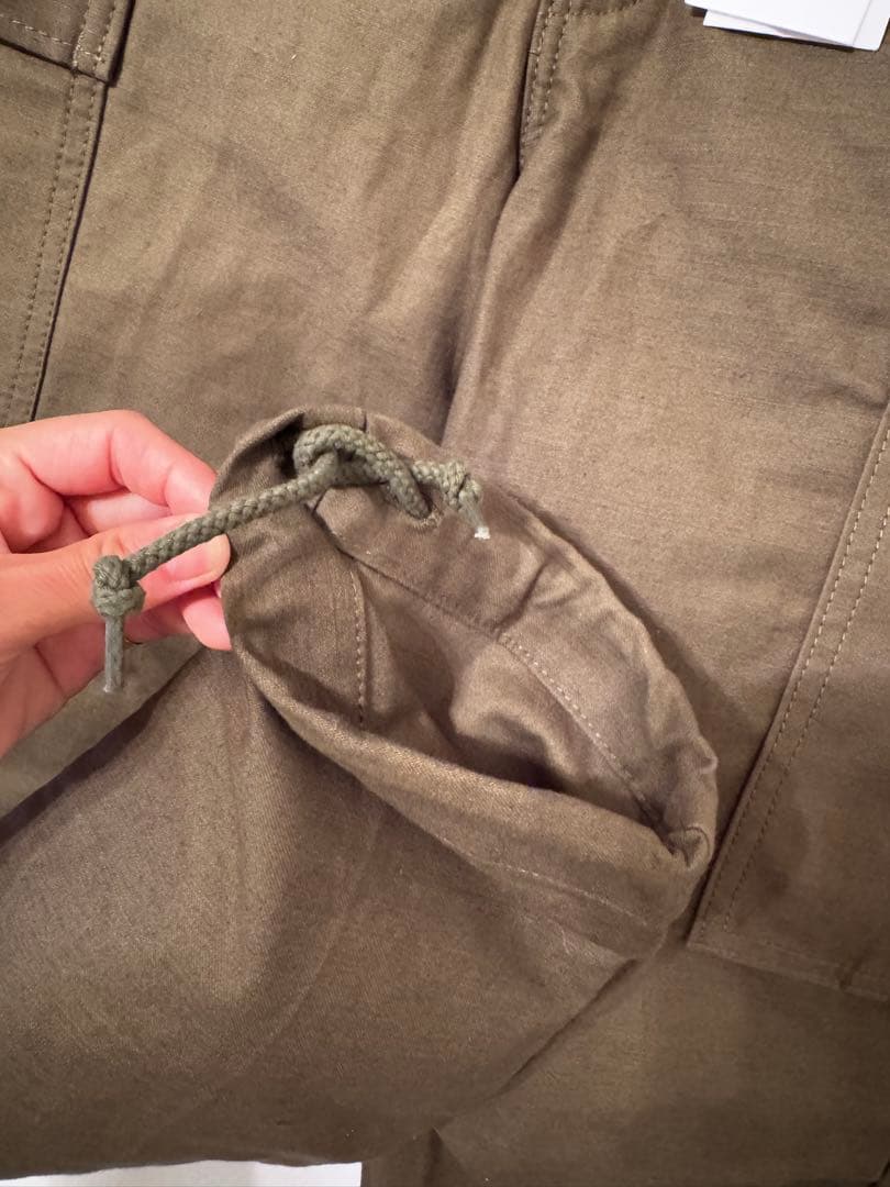 新品　HYKE カーゴパンツ オリーブ　サイズ1