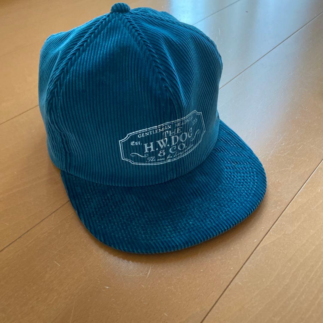 H.W. Dog & Co. コーデュロイキャップ 青