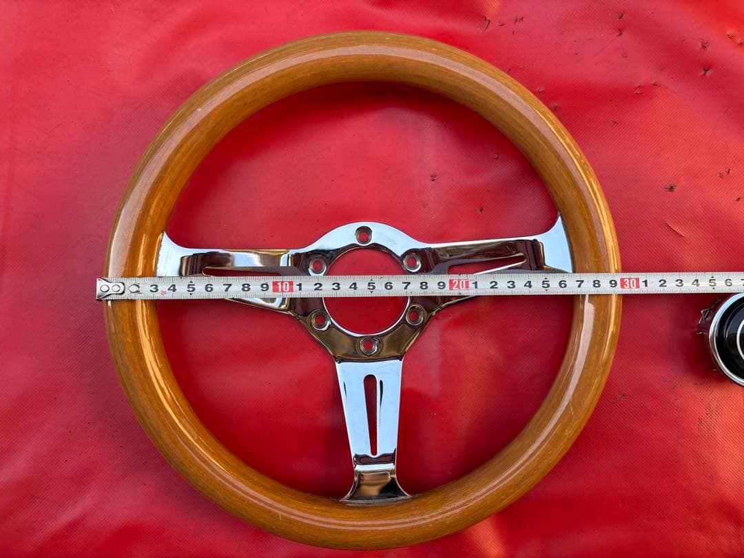 ウッドステアリング　ペイトン　30Φ 当時物　ホーンボタン付き