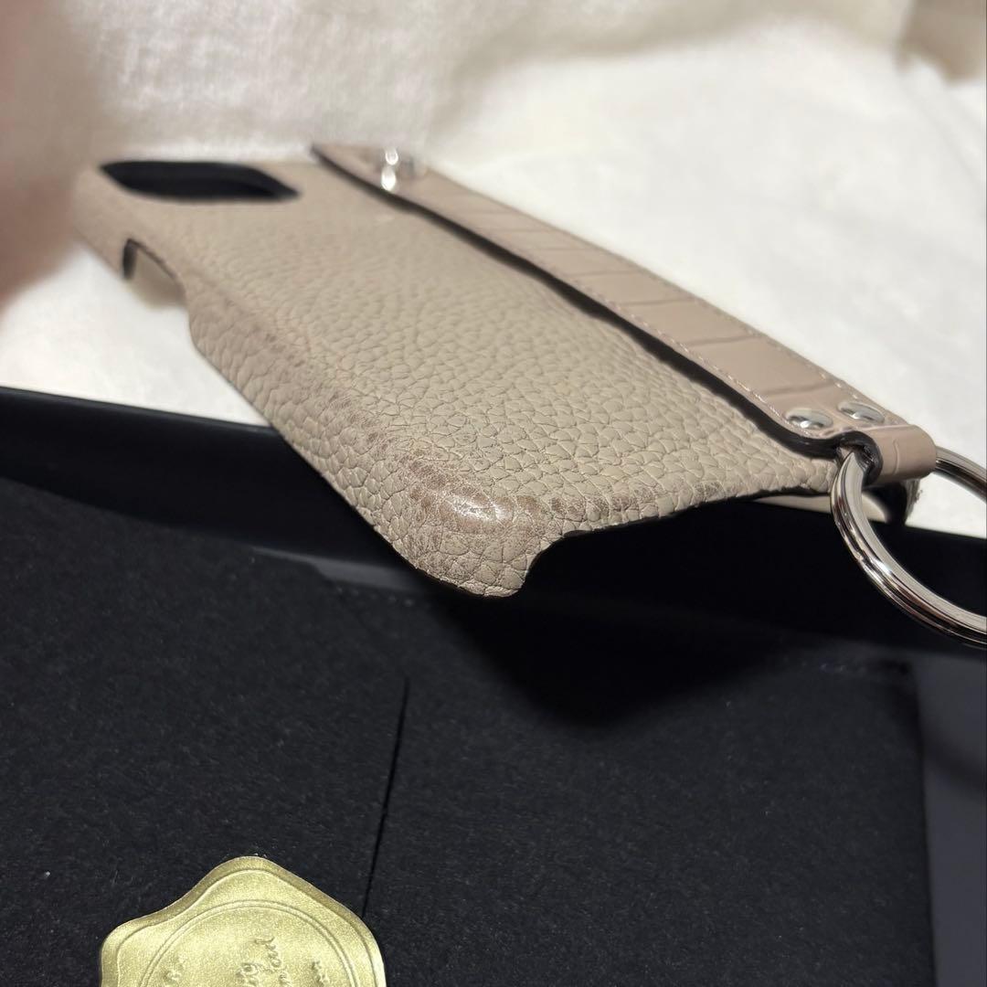 BONAVENTURA iPhone14 ケース ベージュ ストラップ付き