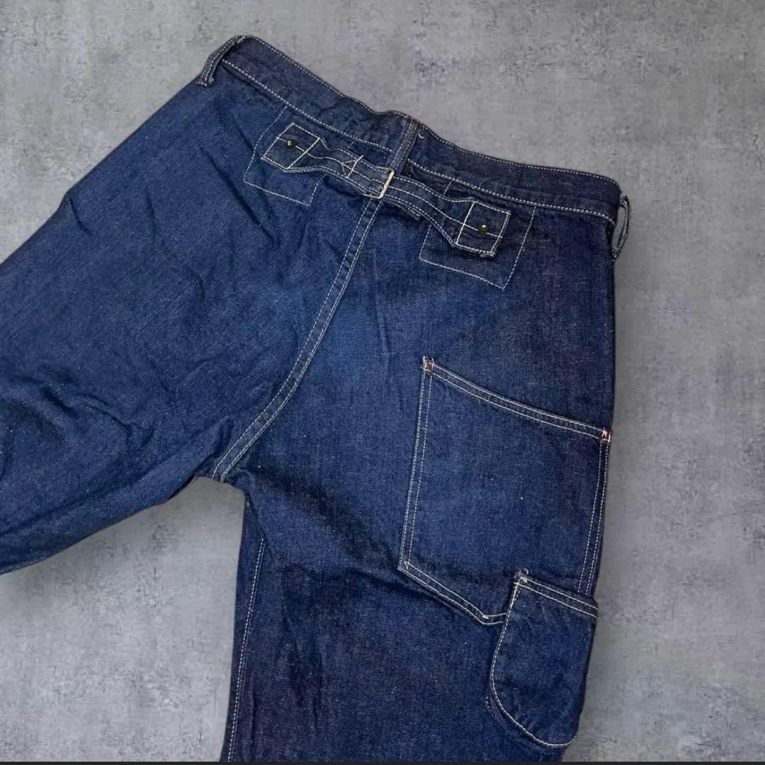 濃紺　FULLCOUNT 1660 シンチバック ワイドペインターパンツ W32