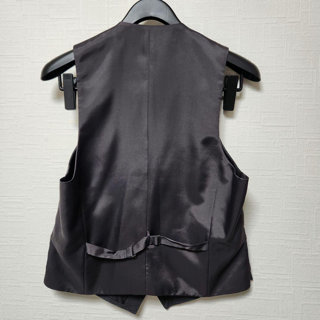 オリヒカ　メンズ　スーツ　スリーピース　グレー　チェック　ストレッチ　標準体型