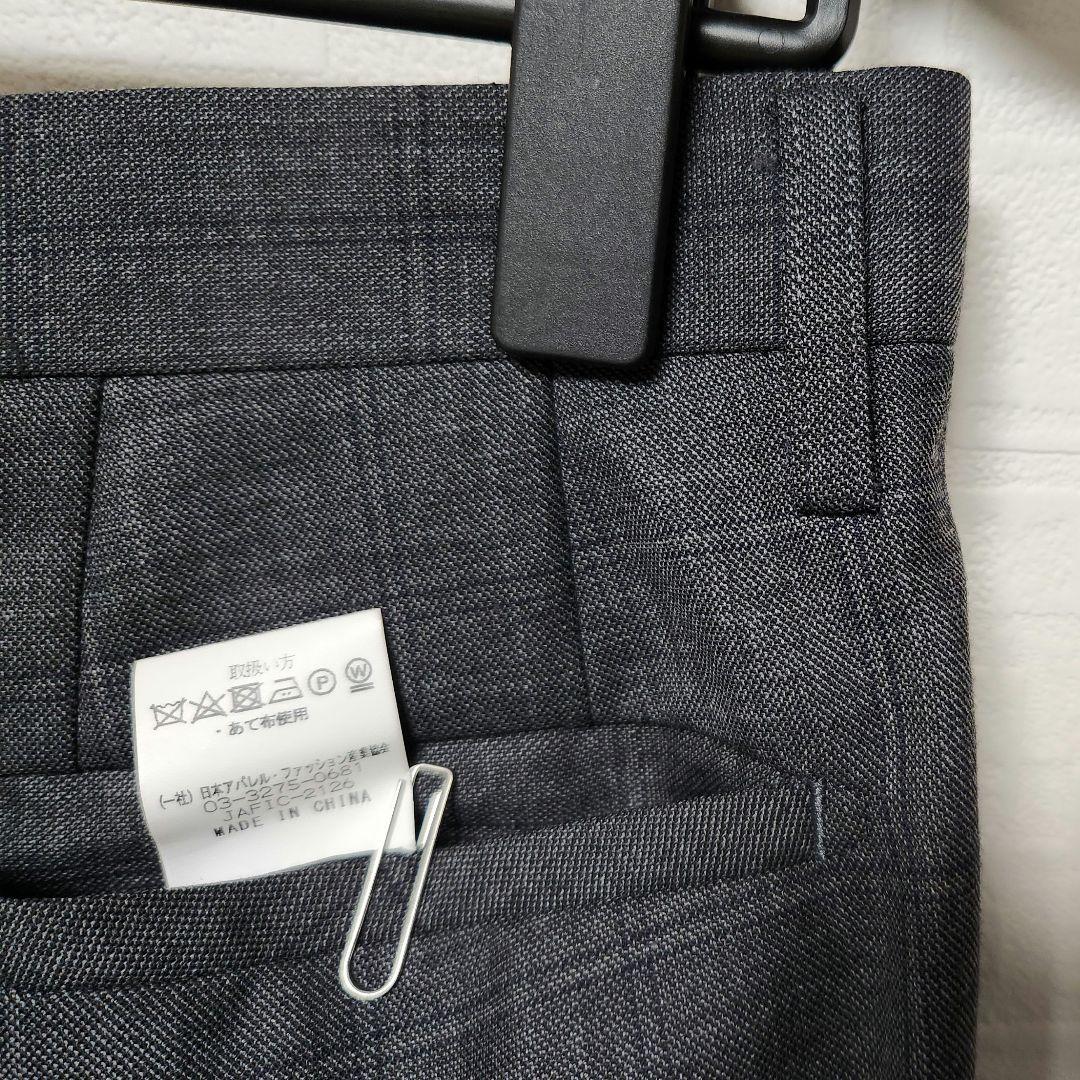 オリヒカ　メンズ　スーツ　スリーピース　グレー　チェック　ストレッチ　標準体型