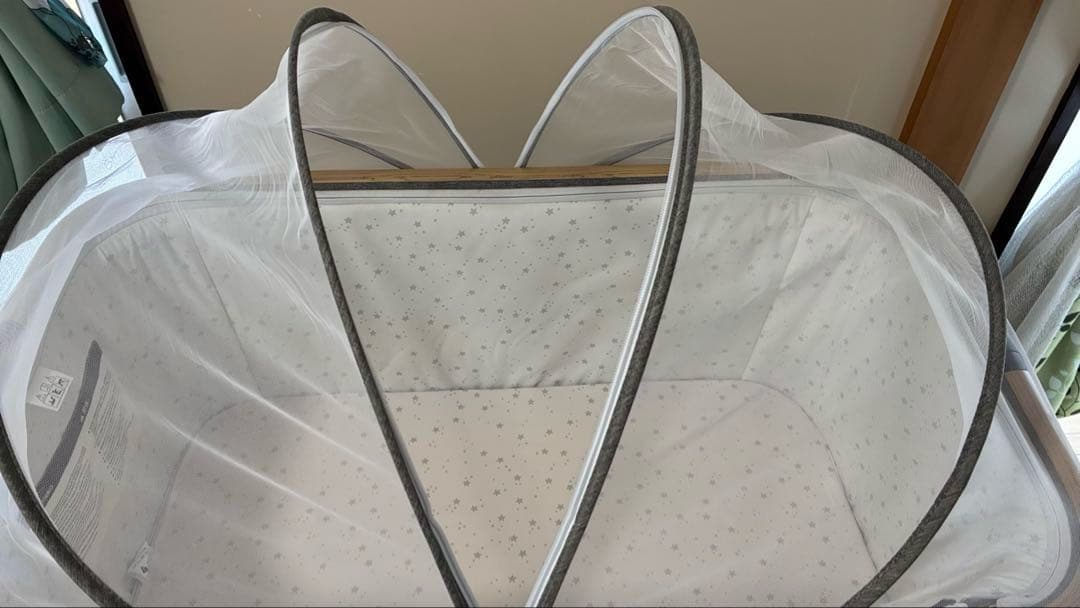 hzdmj ベビーベッド 持ち運びも出来るベビーベッド　高さ調整可能