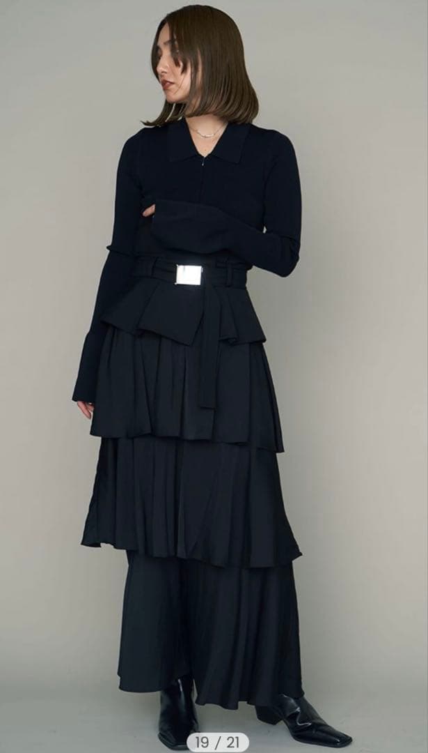 FRAY I.D フレイアイディ ベルトドッキングデザインニットワンピース 美品