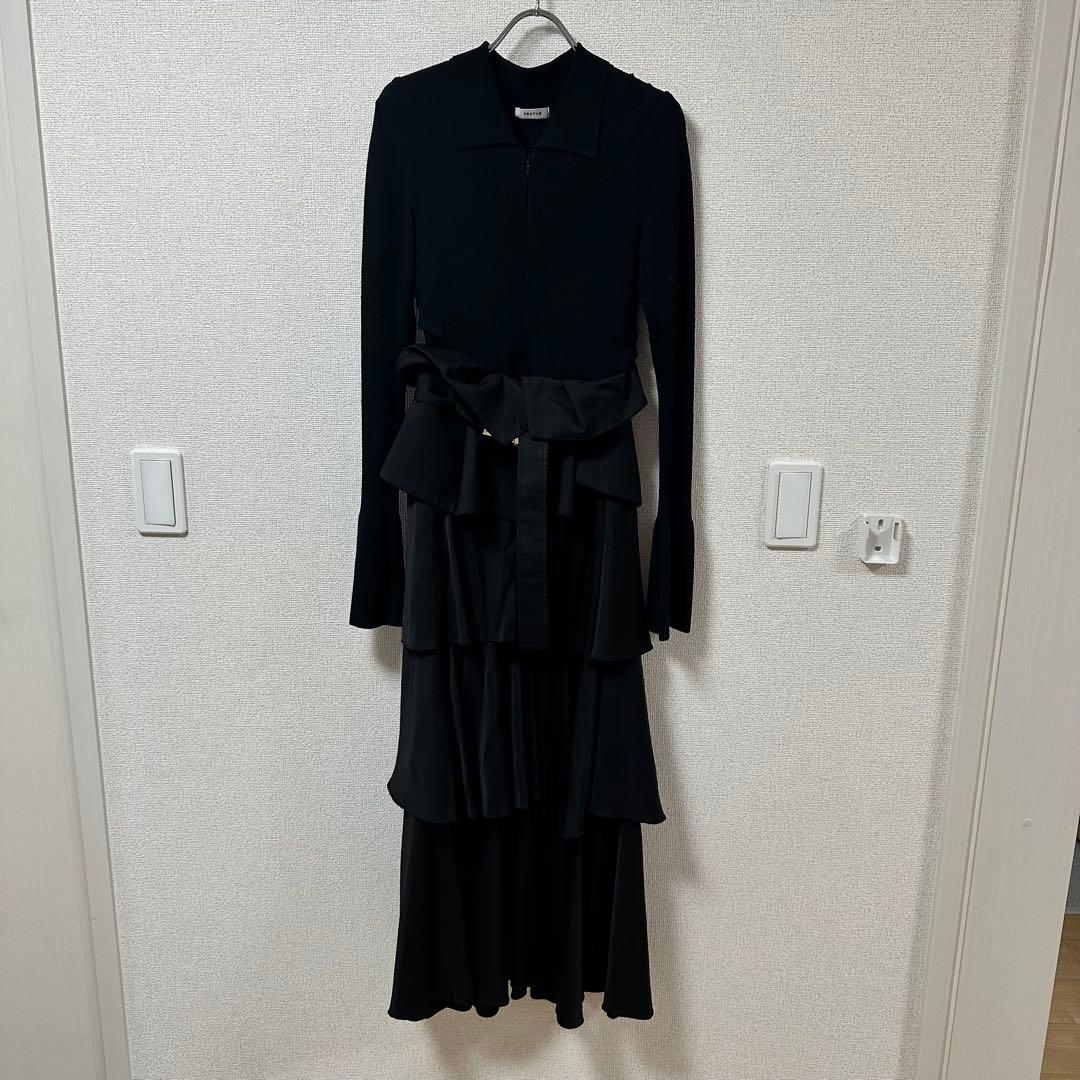 FRAY I.D フレイアイディ ベルトドッキングデザインニットワンピース 美品