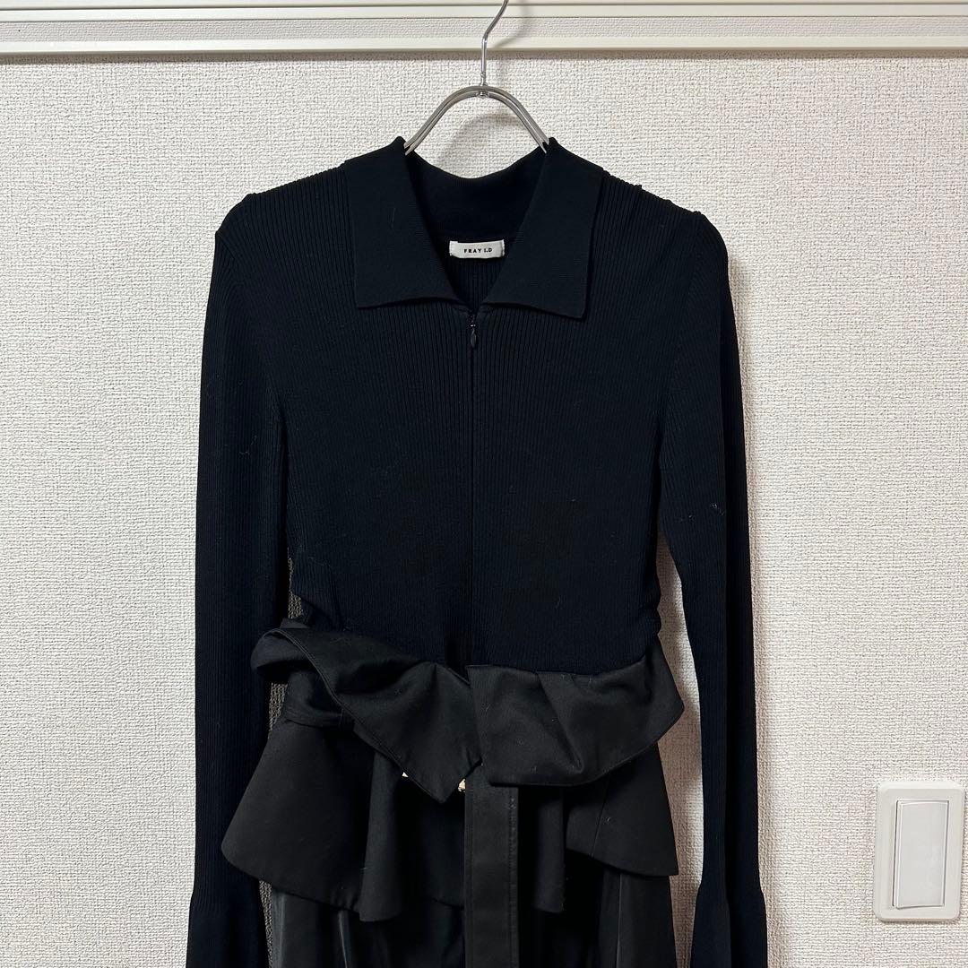 FRAY I.D フレイアイディ ベルトドッキングデザインニットワンピース 美品