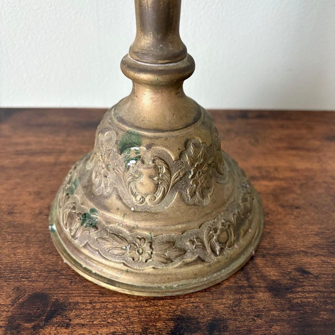 【アンティーク】真鍮製 3灯式 キャンドルスタンド / 燭台 店舗什器