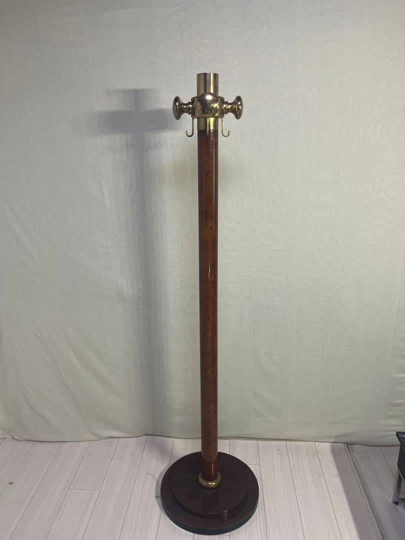 木製真鍮ハンガーラック