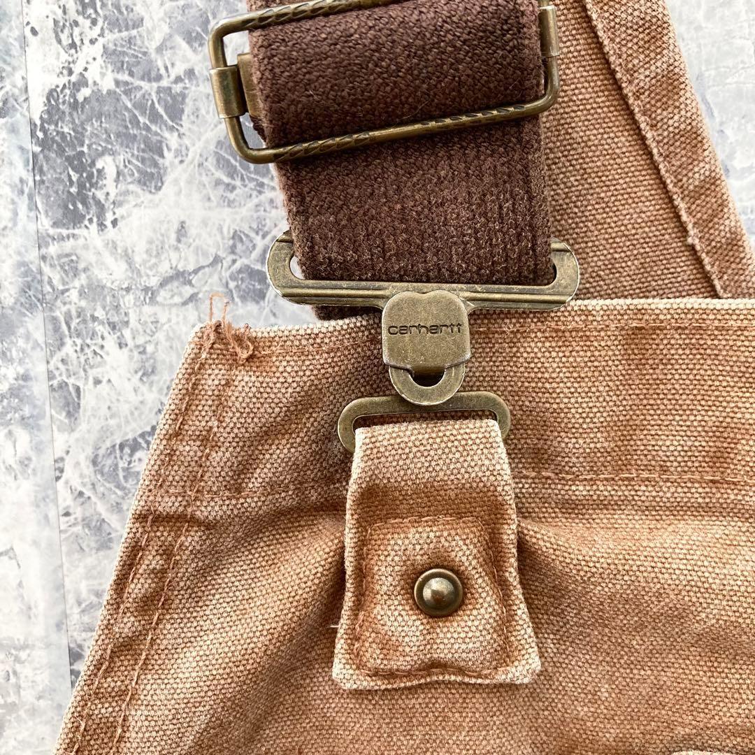 メキシコ製 カーハート 古着 ダック地 ダブルニー オーバーオール 極太 00s