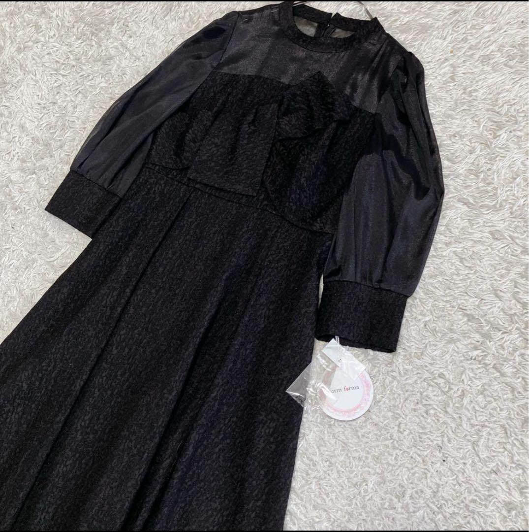 】【Risa新品】フォルムフォルマ ジャガードワンピースドレス M