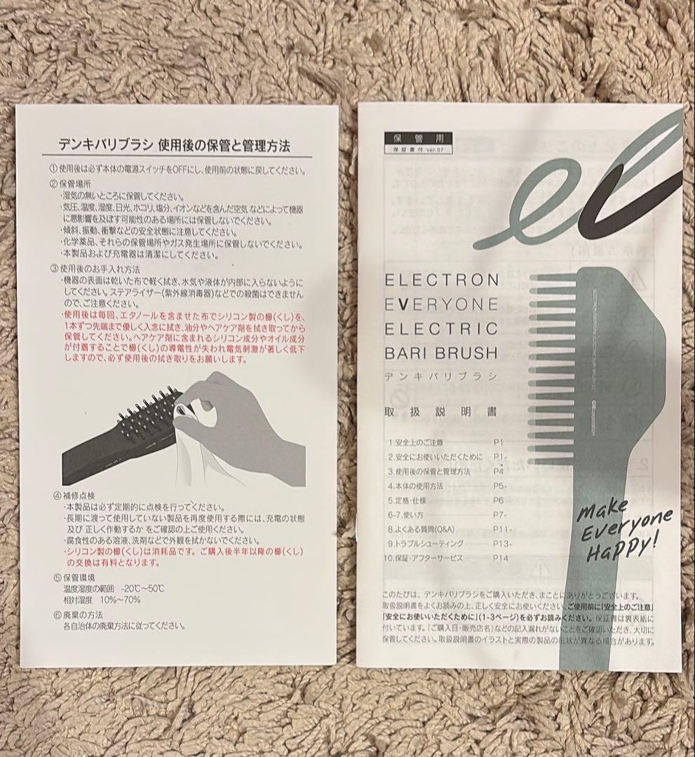 【美品】ELECTRON EVERYONE 電気バリブラシ 電子水セット