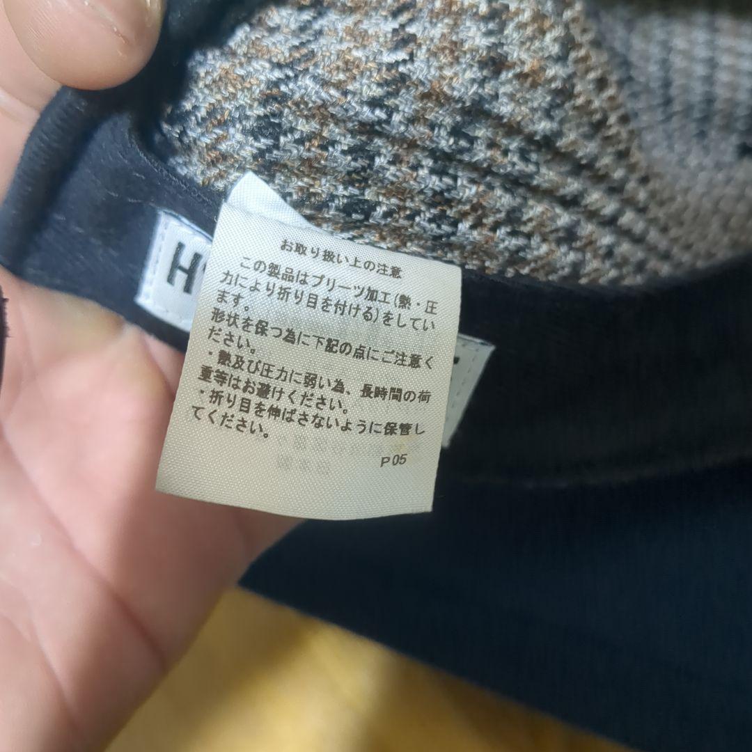 HOMME PLISSE オムプリッセ イッセイミヤケ チェック柄キャップ