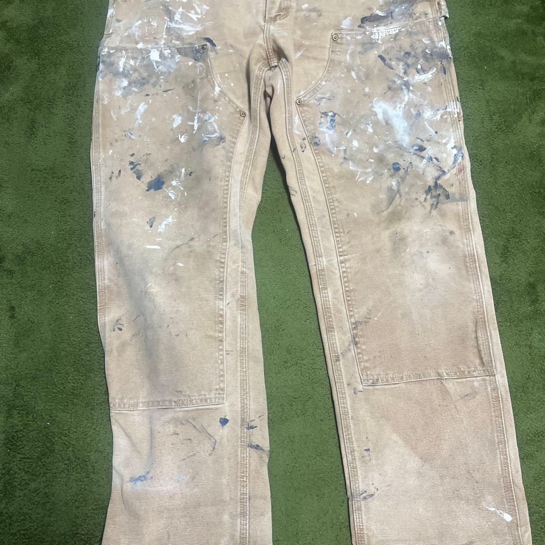 Carhartt USAダブルニー襤褸 ペインターパンツ34×34