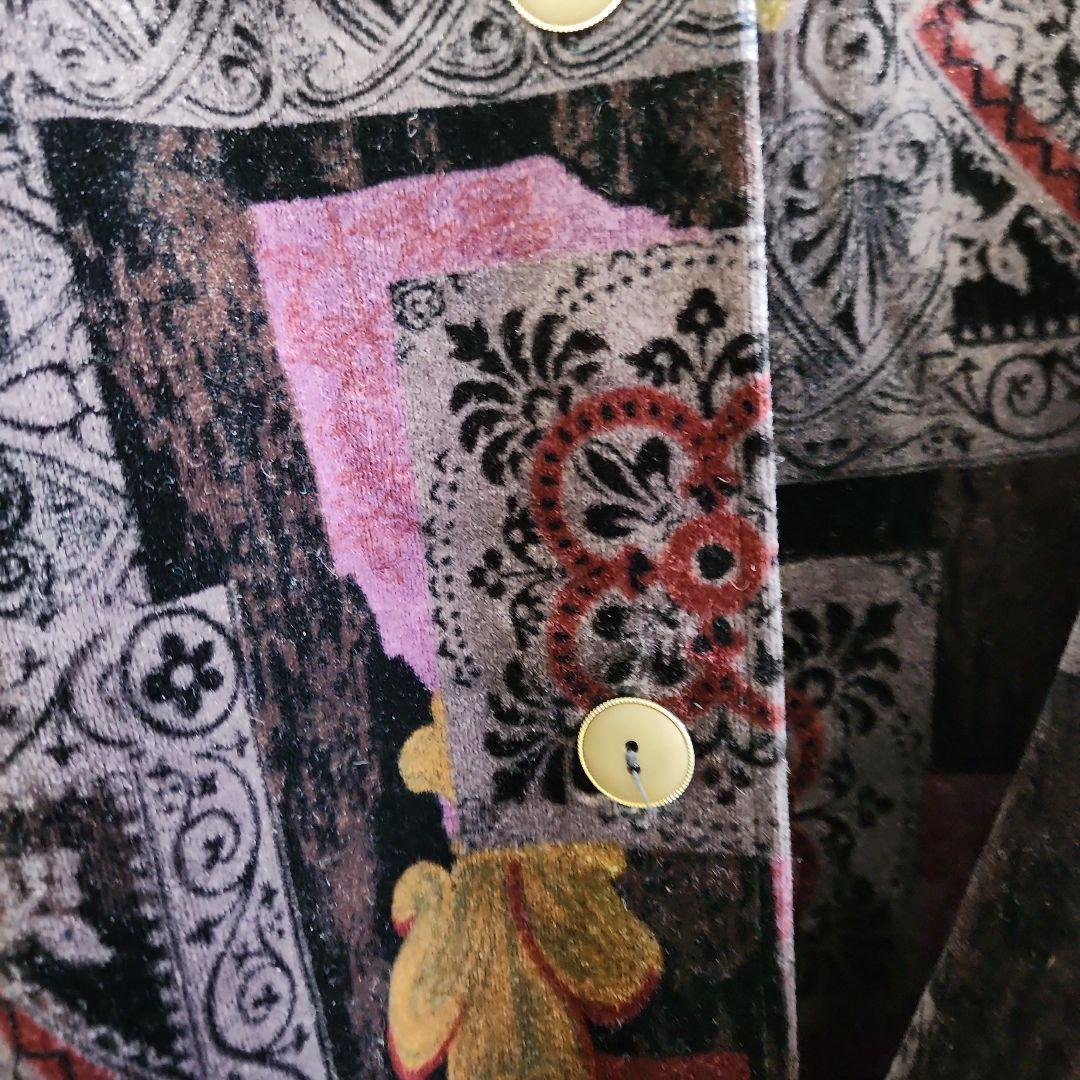 総柄着物ジャケット黒紫フェノメノンHUFメゾンスペシャルneonsign