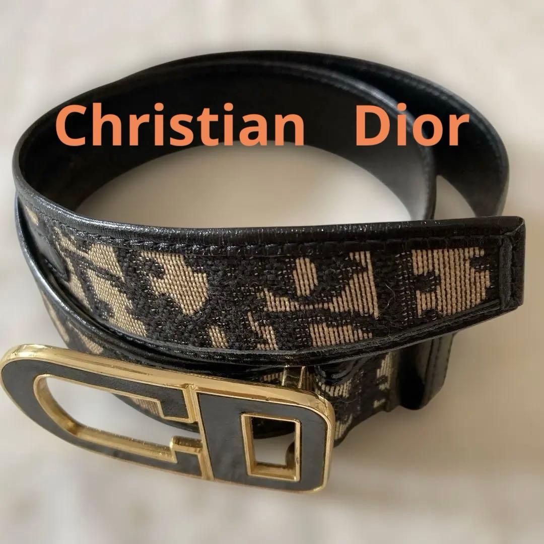 【美品】Christian Dior ベルトレディース トロッター柄