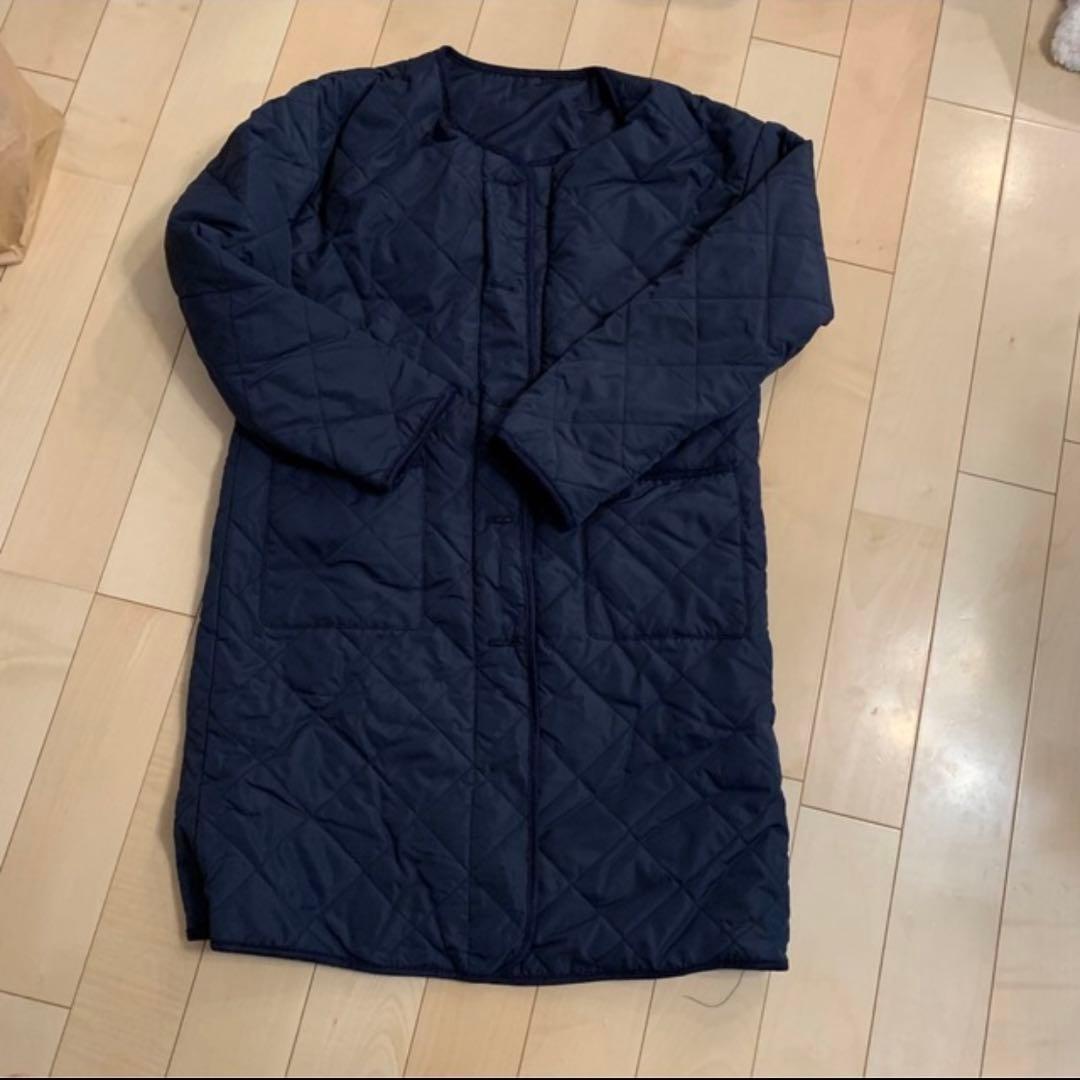 新品　ママコート　キルティング　ネイビー　ダッカー付き　M
