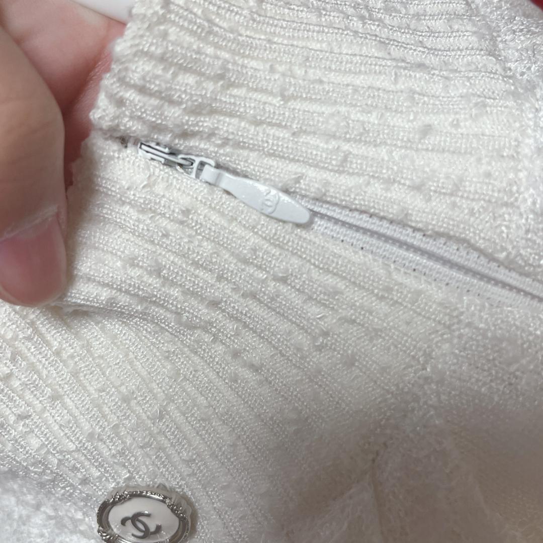 Chanel AW005 ホワイトレーススカート 38 P45363K04769