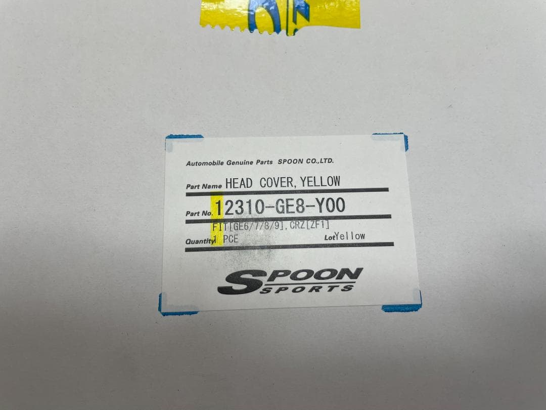 Spoon Sports イエロー・ヘッド・カバー