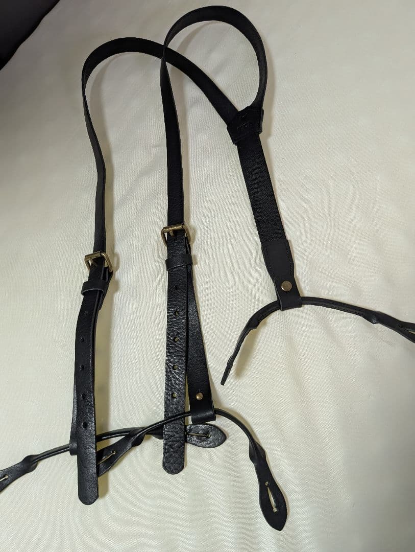 tcbジーンズ レザーサスペンダーM