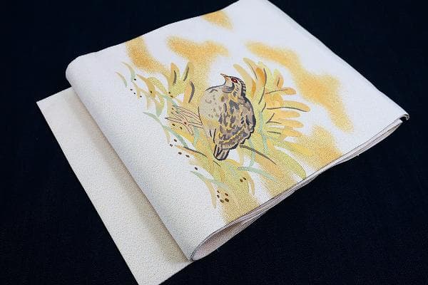 ★専用★未使用品 名古屋帯 松葉仕立て 綴れ ウズラ 長さ3m74cm