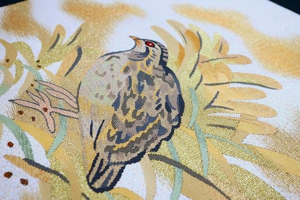 ★専用★未使用品 名古屋帯 松葉仕立て 綴れ ウズラ 長さ3m74cm