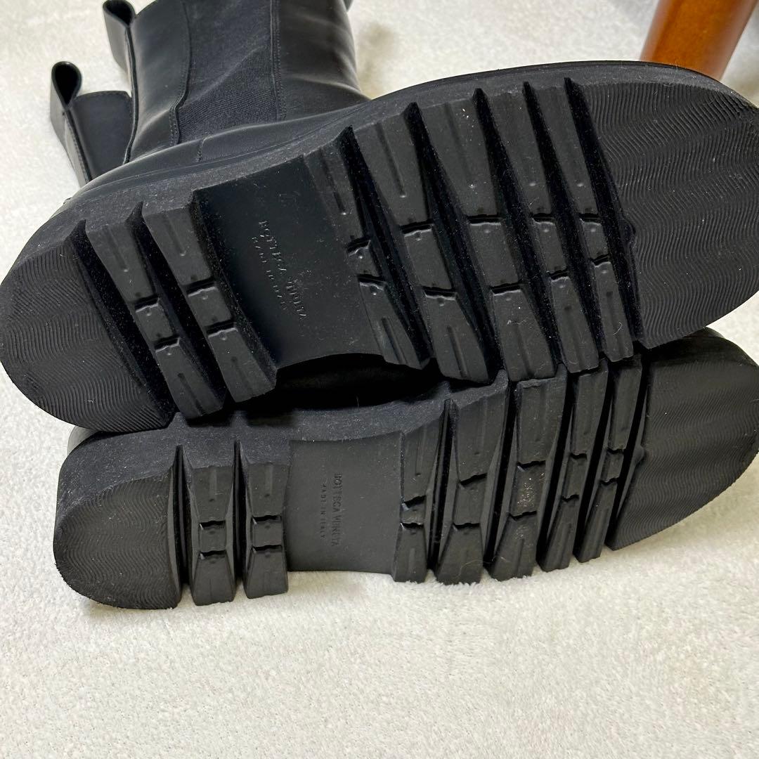 39/24.5 ボッテガヴェネタ サイドゴアブーツ ブラック