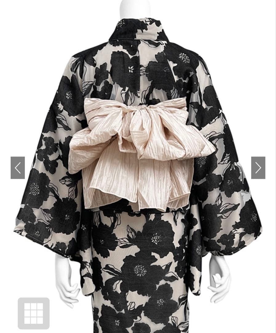 グレイル　GRL3点セット2Wayオーガンジー花柄セパレート浴衣　※本日発送可！