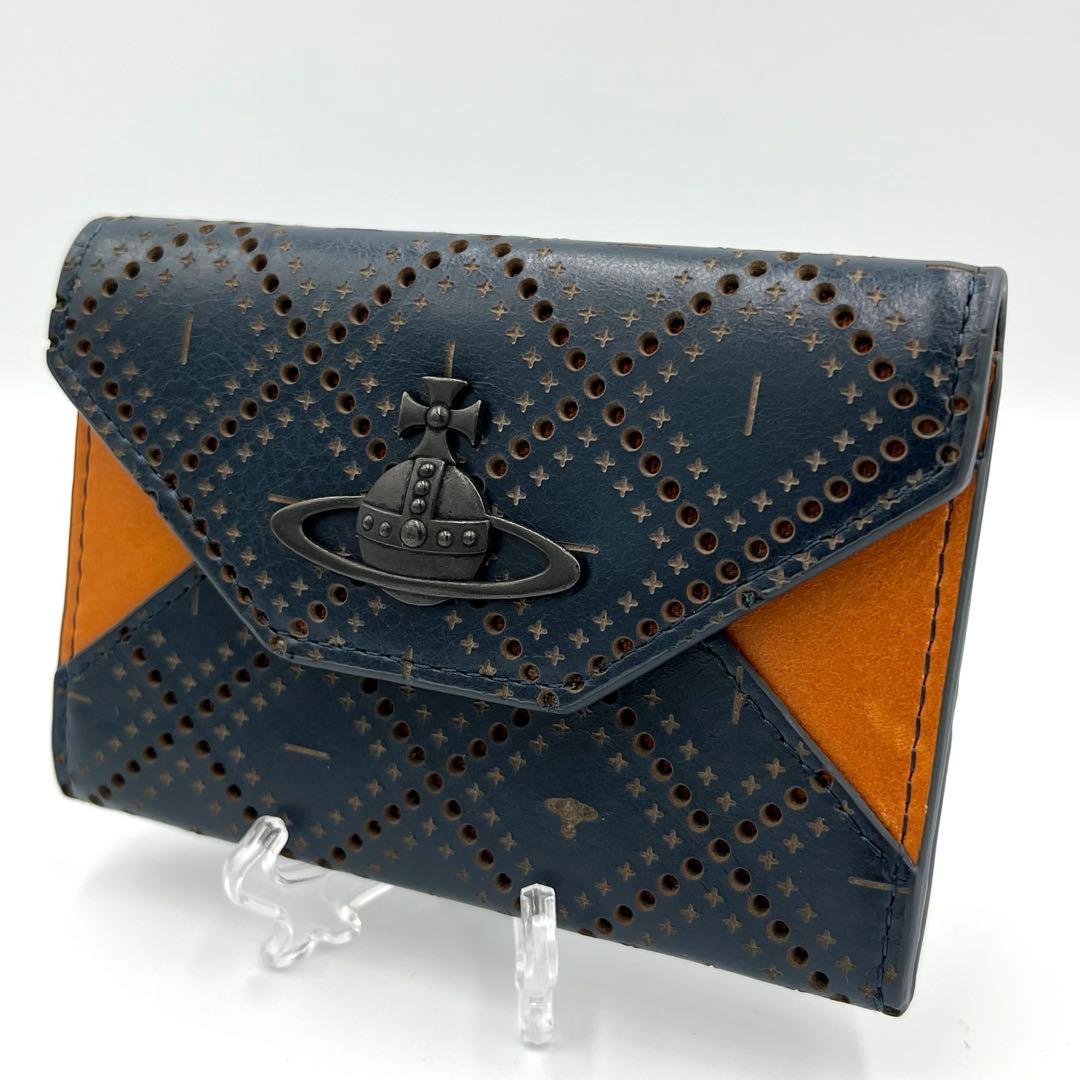 ✨未使用級✨ヴィヴィアン　カードケース　オーブ　パンチングレザー