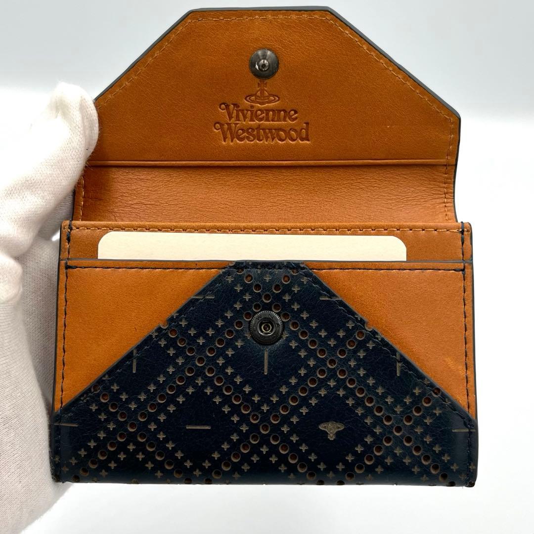 ✨未使用級✨ヴィヴィアン　カードケース　オーブ　パンチングレザー