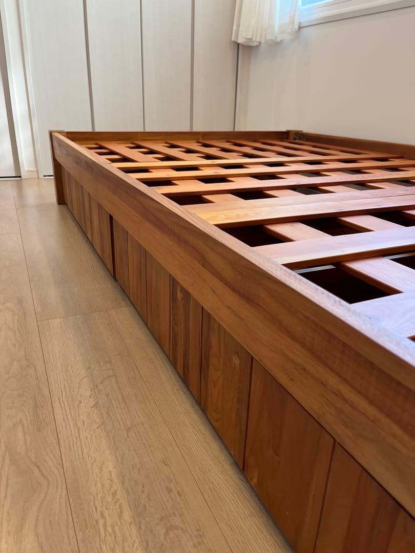 みっきー様 unico ウニコ　木製セミダブルベッドフレーム　引き出し付