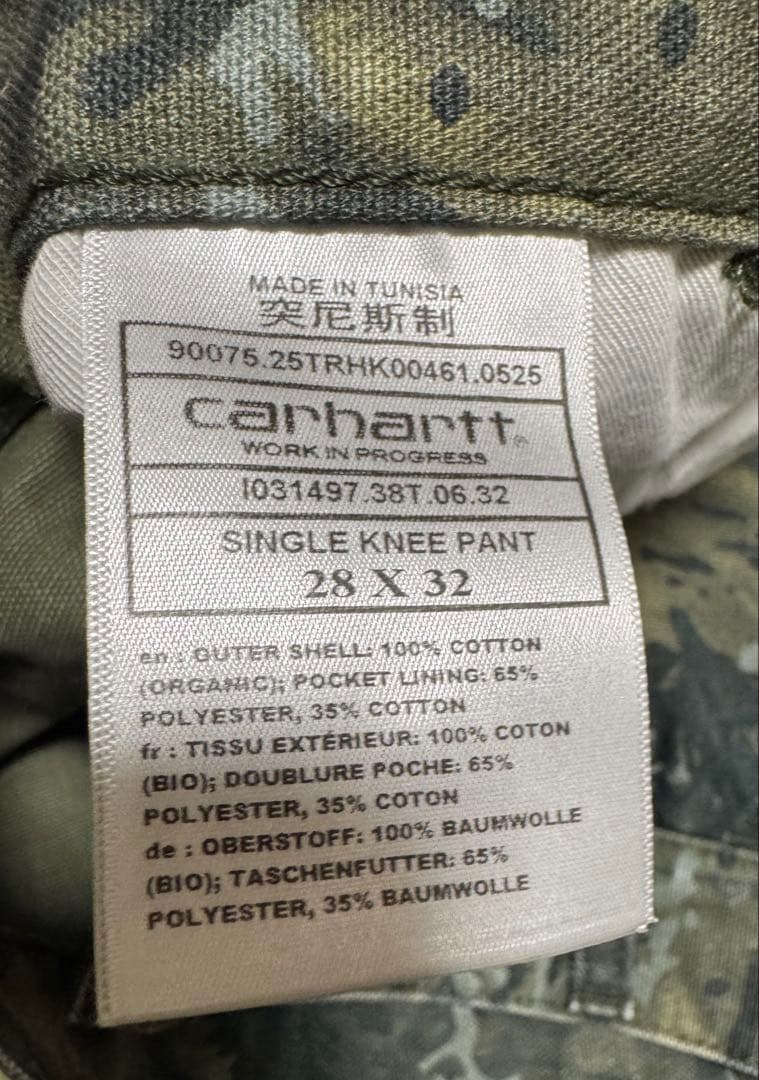 カーハートCarhartt wip SINGLE KNEE PANT 28×32