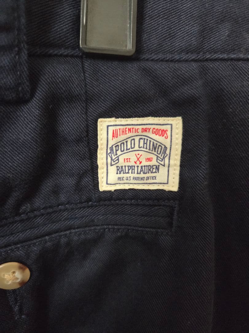 ポロ ラルフローレン BEAMS別注 ビッグチノパンツ ネイビー 32/30