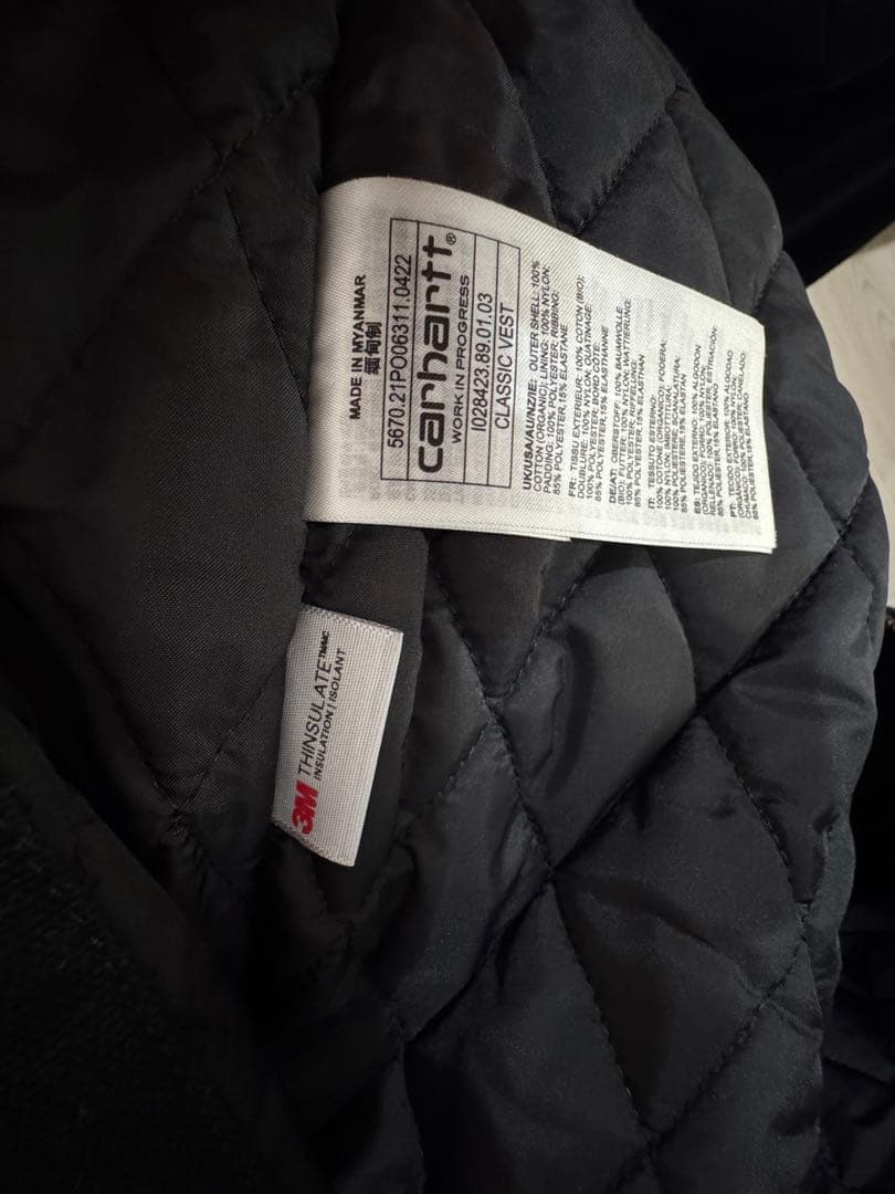 Carhartt Classic Vest ブラック Lサイズベスト