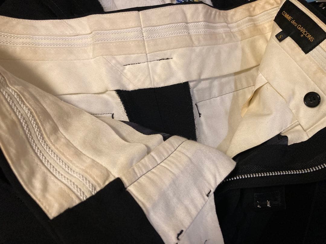 コムデギャルソン/ウールハーネス付きワイドショートパンツ/黒/Sサイズ