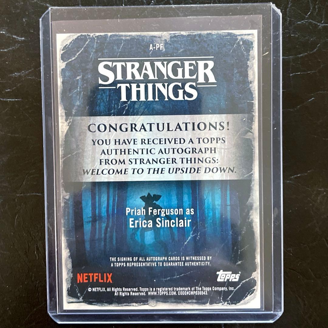 Stranger ThingsストレンジャーシングスERICA直筆サインカード