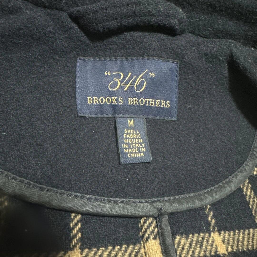 Brooks Brothers 346 ダッフルコート ネイビー チェック柄
